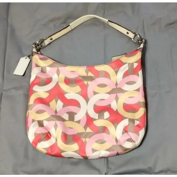 Authentic Coach Kristin Chain Link Print Double Zip Purse - Picture 3 of 3